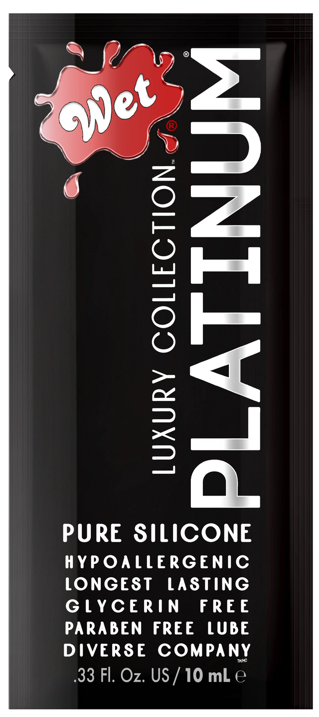 Wet Platinum Silicone Lubricant Pouch, 0.33 fl oz (10 mL) - WT000