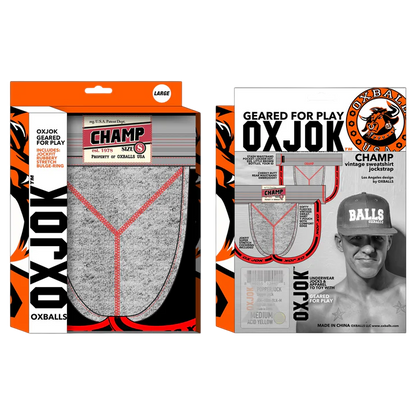 CHAMP, vintage sweatshirt jockstrap, GRAY HEATHER, MEDIUM