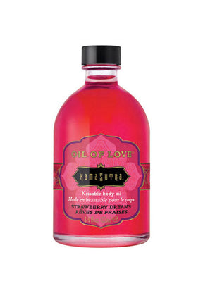 Kama Sutra Oil of Love Strawberry Dreams Kissable Foreplay Oil, 3.4oz - K058-4