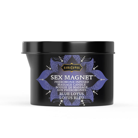 Kama Sutra Sex Magnet Blue Lotus Massage Candle — 6 oz - KS-12071