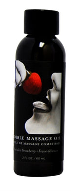 Earthly Body Edible Massage Oil — Strawberry, 2 fl. oz. - EB-MSE203E