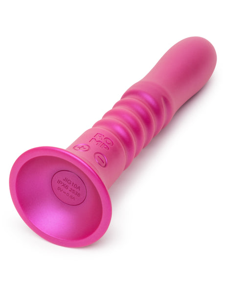 ROMP Jiggle Thrusting Vibrator — Cosmic Pink, Suction Base - RM2485