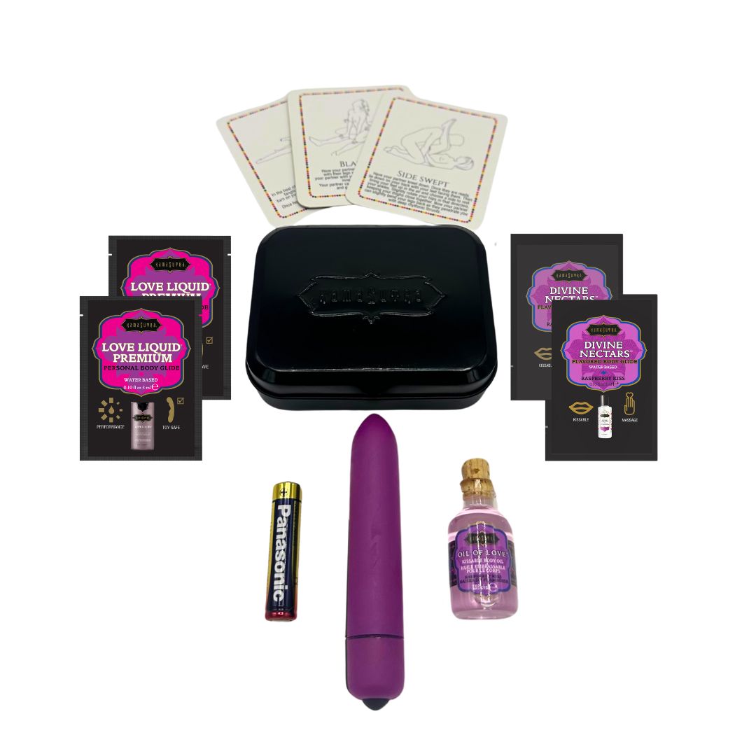 Kama Sutra Raspberry Weekender Kit — Mini Vibe & Lubes - KS-13023