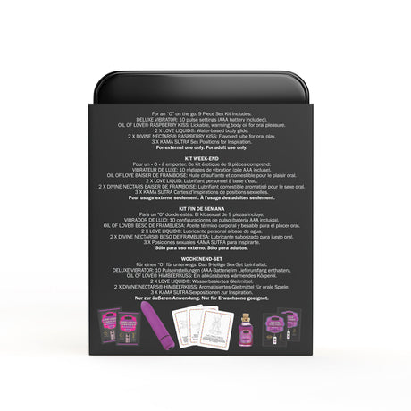 Kama Sutra Raspberry Weekender Kit — Mini Vibe & Lubes - KS-13023