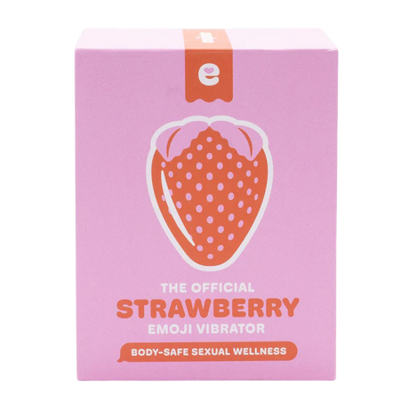 Emojibator Strawberry Vibrator & Suction Toy, 2.9-inch - EM7006
