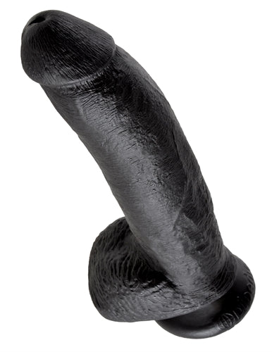 King Cock 9-Inch Cock With Balls - Black by Pipedream