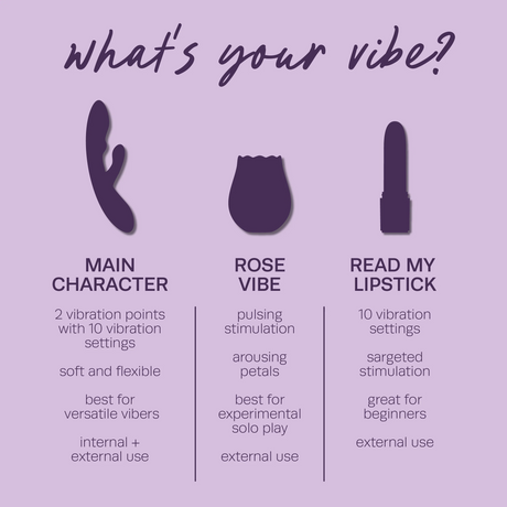 plusOne Main Character Vibe — Cosmo Dual-Motor Silicone Rabbit Vibrator - PO6893