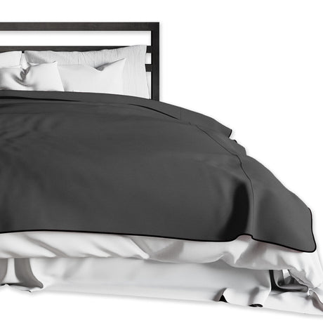 Liberator Fascinator Lush Throw — Black Microvelvet, King Size - L0052