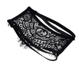 Sex & Mischief Veiled Vision Lace Blindfold — Black - SS10100