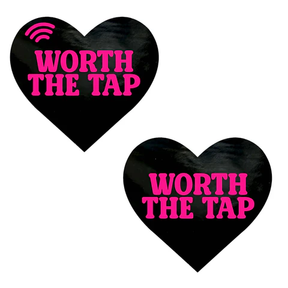Neva Nude Worth the Tap Smart NFC Pasties — Hot Pink Heart - HPWTT-HRT-D