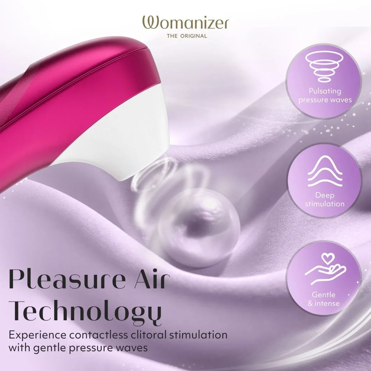 Womanizer Pro Clitoral Stimulator — Vibrant Pink - WZ6872
