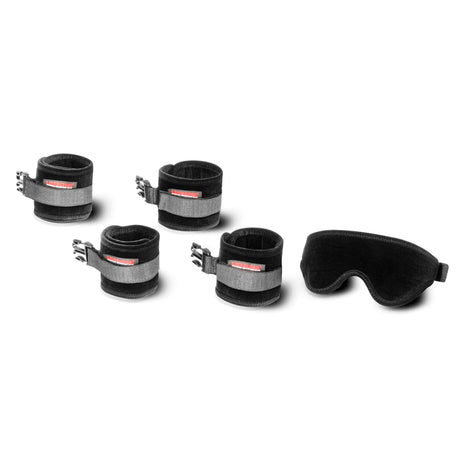 Liberator Black Label Seduction Cuff Kit — Black Microfiber - L1432