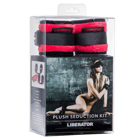 Liberator Black Label Seduction Cuff Kit — Black Microfiber - L1432