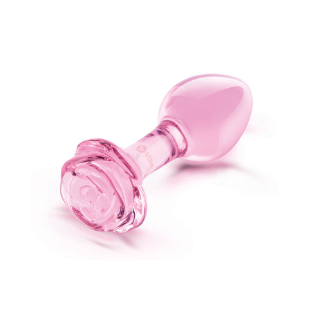 b-Vibe Pink Roses Glass Butt Plug Training Set — 2-Pack - BV2976