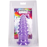 Doc Johnson Crystal Jellies Anal Twist — 7 Inch Purple - DJ0289-17-CD
