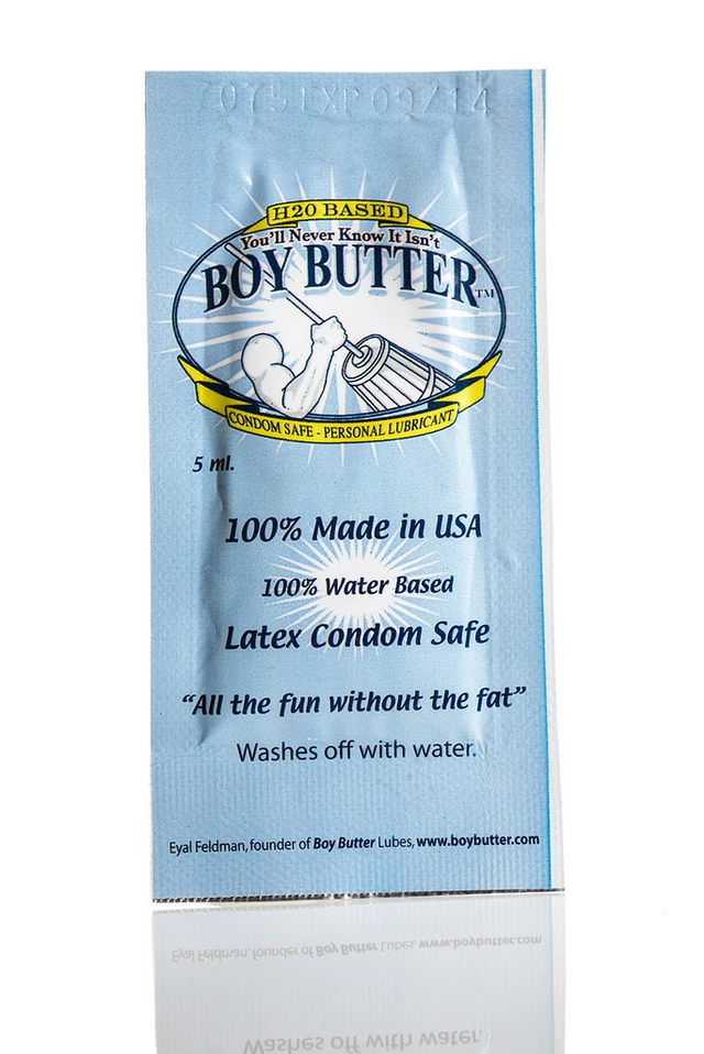 Boy Butter H2O Water-Based Single-Use Lubricant Packet - BBY5ML