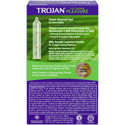 Trojan Pleasures Extended Pleasure - 12 Pack by Paradise Marketing