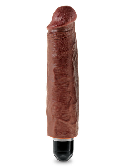 King Cock 7 Inch Vibrating Stiffy - Brown by Pipedream