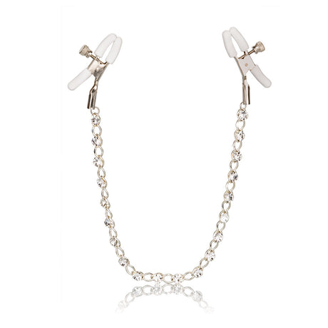 CalExotics Nipple Play Crystal Chain Adjustable Nipple Clamps - SE2617052