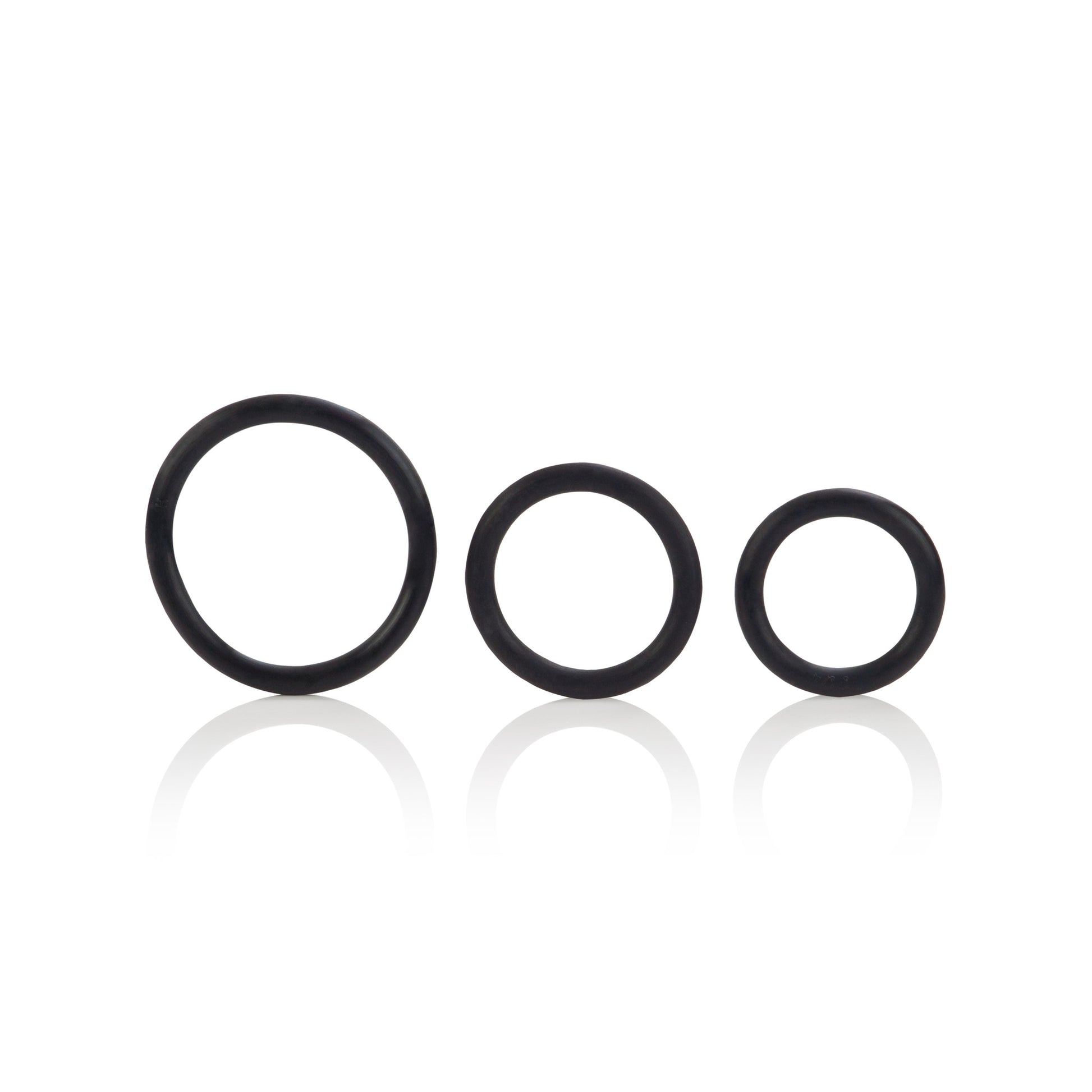 Rubber Ring 3 Piece Set - Black by CalExotics