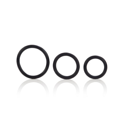 Rubber Ring 3 Piece Set - Black by CalExotics