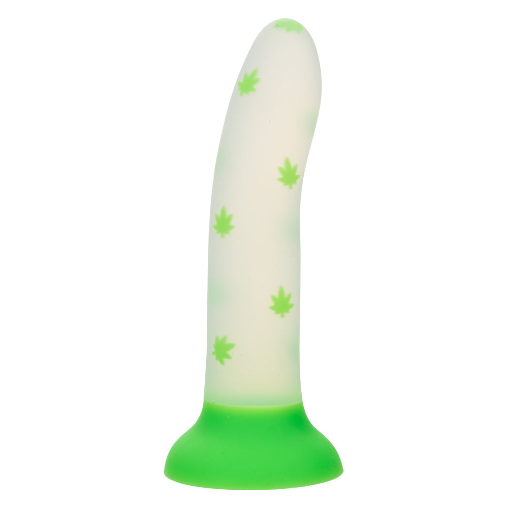 CalExotics Glow Stick Leaf Dildo, Green — 6" - SE0309052