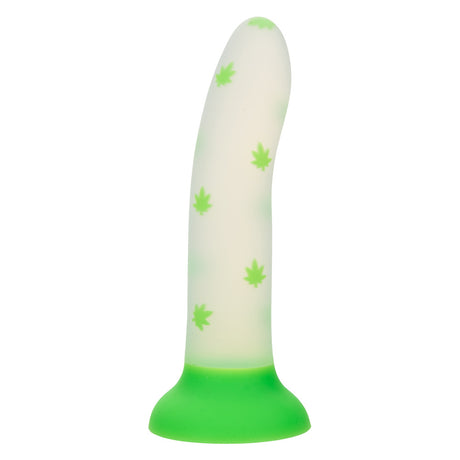 CalExotics Glow Stick Leaf Dildo, Green — 6" - SE0309052