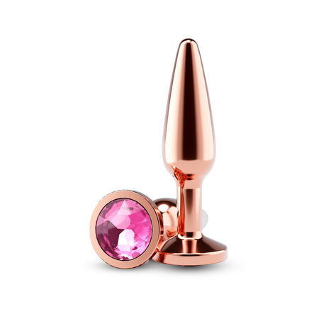 nsnovelties Rear Assets Tapered Medium Anal Plug — Rose Gold/Pink - NSN-0969-24