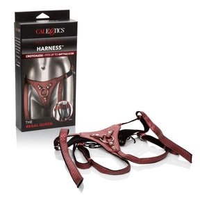 CalExotics Her Royal Harness — Regal Queen Crotchless Harness, Red - SE1563203