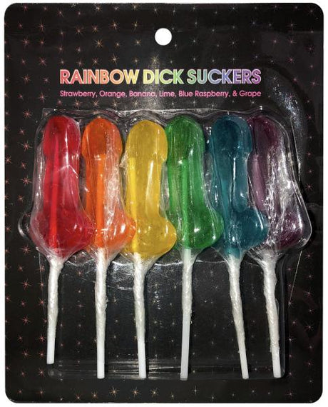 Kheper Games Novelty Adult Suckers — 6-Pack (20 g Each, Rainbow Flavors) - KG-NV070