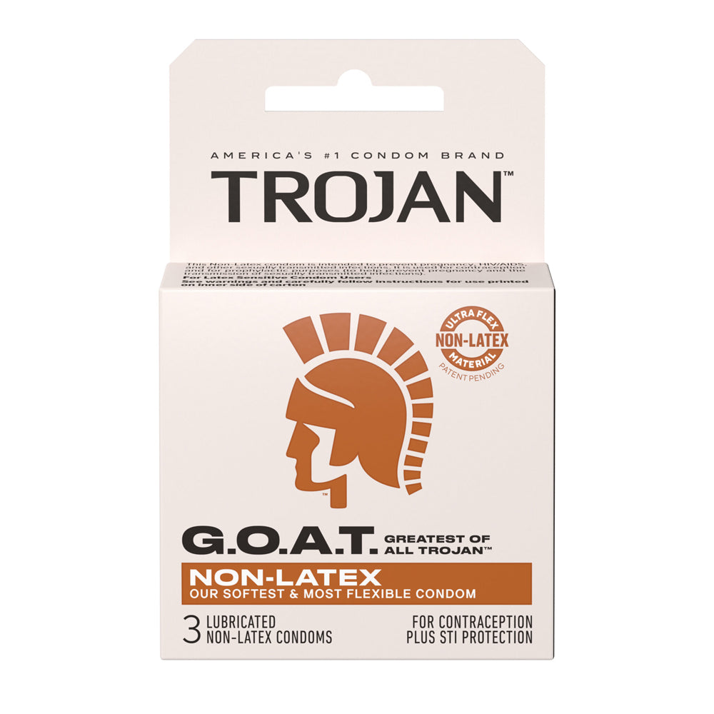 Paradise Marketing Trojan G.O.A.T. Non-Latex Condoms, 3 Pack - TJ80013