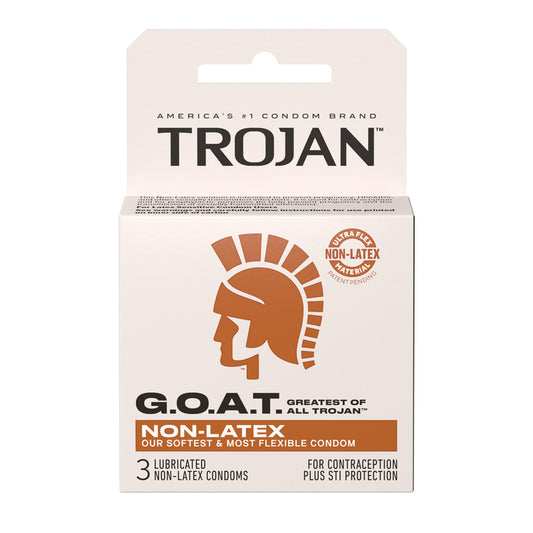 Paradise Marketing Trojan G.O.A.T. Non-Latex Condoms, 3 Pack - TJ80013