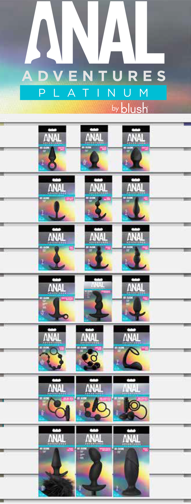 Blush Anal Adventures Platinum Bundle — 42-Piece Black Assortment - PL-99923
