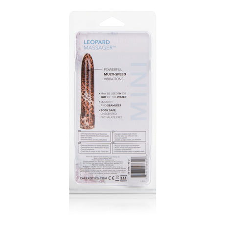 CalExotics Leopard Massager Mini Vibrator, 4.5 in Multi-Speed - SE0547402