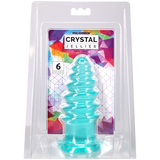 Doc Johnson Crystal Jellies Anal Twist — 6 Inch, Teal - DJ0289-14-CD
