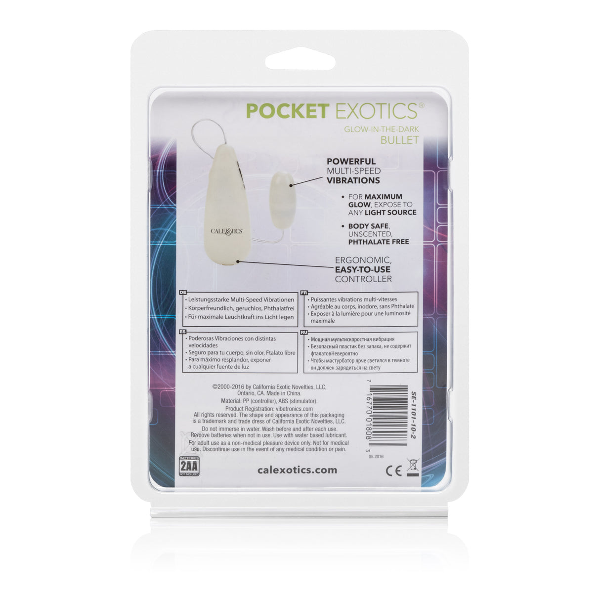 CalExotics Glow-in-the-Dark Pocket Vibrating Bullet - SE1101102
