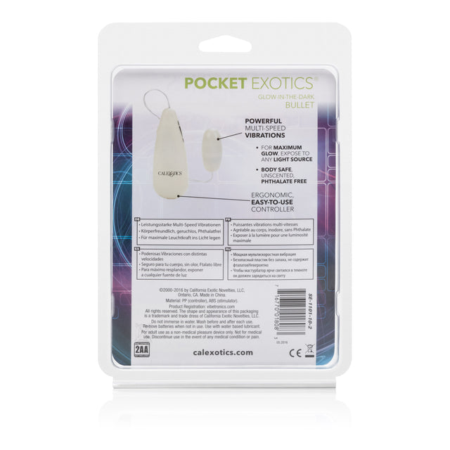 CalExotics Glow-in-the-Dark Pocket Vibrating Bullet - SE1101102