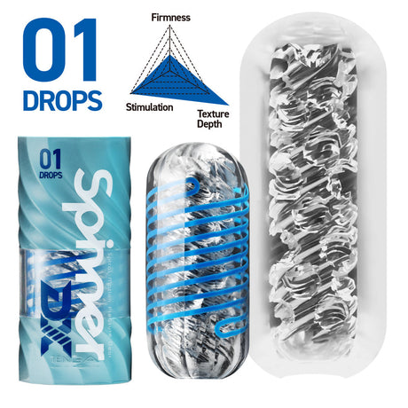 Tenga Spinner DX 01 Drops Stroker — Thicker Elastomer & Spinning Orbs - TN511