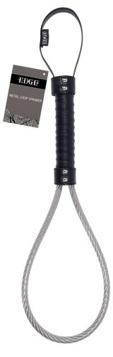Sportsheets Edge Metal Loop Spanker — Vinyl-Coated Steel Loop, Black - SP0603