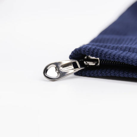 Emojibator Pleasure Pouch — Midnight Blue Corduroy Travel Case (8.25 × 6.9 × 2 in) - EM7150
