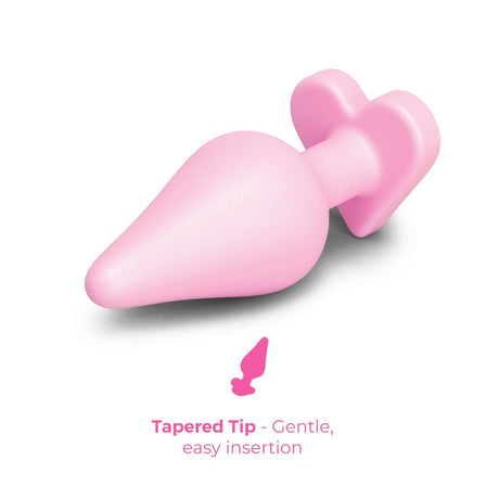 b-Vibe Butties b-Mine Silicone Butt Plug — 3.5" Heart Base - BV3041