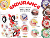 Endurance Condoms - 144 Count Wall Mount Display - Assorted Flavors