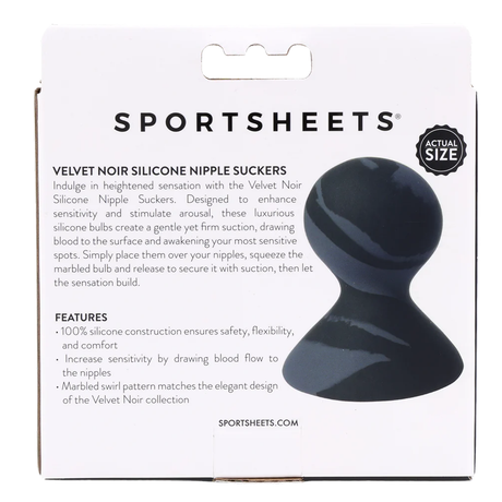 Sportsheets Velvet Noir Silicone Nipple Suckers - SP0060