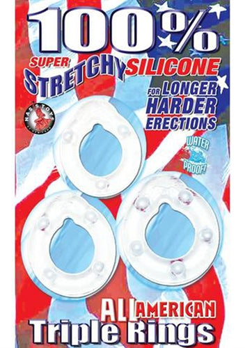 "All American Triple Rings- Clear NW2152-1"