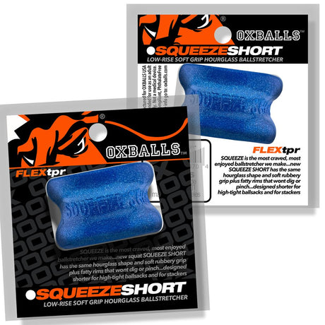 OXBALLS Squeeze Short Ballstretcher — Blue Fire, 1.25" - OX-3208-BLF