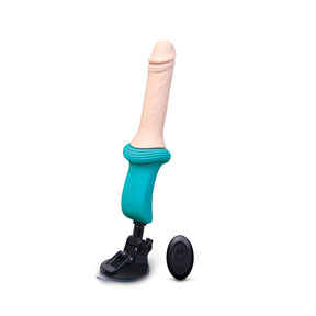 b-Vibe Realistic Thrusting Dildo Machine — 6.5 in, Suction Base - BV7889