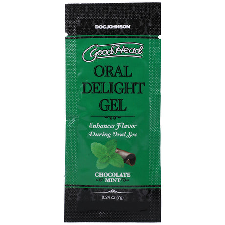 Doc Johnson Goodhead Oral Delight Gel — Chocolate Mint 0.24 oz Single-Use Packet - DJ1387-28-BU