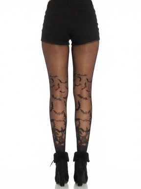 Leg Avenue Bat Wing Sheer Tights Black OS - LA-7738