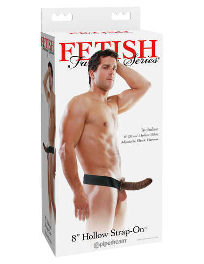 Fetish Fantasy Series 8 Inch Hollow Strap-on - Brown by Pipedream