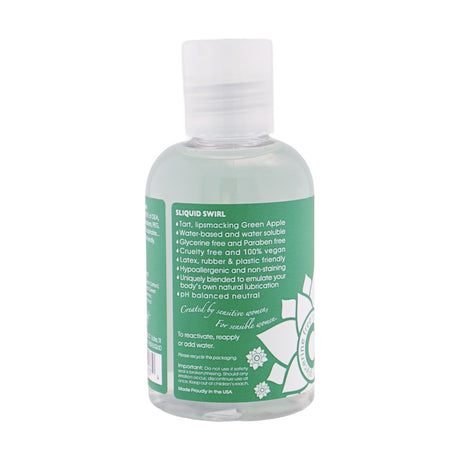Sliquid Naturals Swirl Green Apple Water-Based Lubricant, 4.2 fl oz - SLIQ007